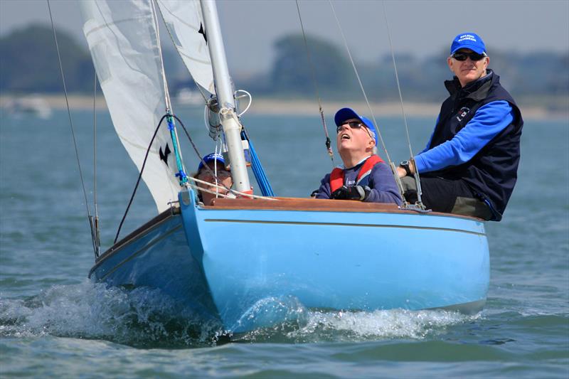 Mike MacIntyre during the Solent Sunbeam Invitational photo copyright Chris Hatton taken at Itchenor Sailing Club and featuring the Sunbeam class