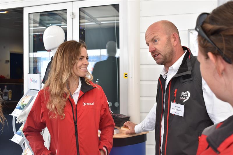 Lucy Black of Sunsail with Ian Walker at Lendy Cowes Week 2017 - photo © Sunsail