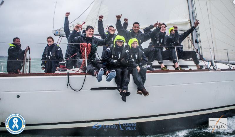 A blustery and brilliant day's racing was enjoyed by the ASF Youth Ambassadors with Sunsail at Lendy Cowes Week photo copyright www.sportography.tv taken at Cowes Combined Clubs and featuring the Sunsail F40 class