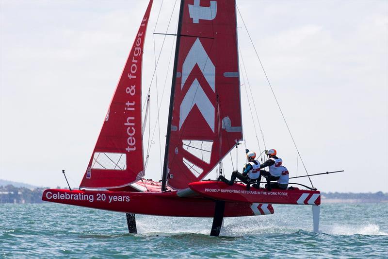 Superfoiler Grand Prix, Geelong, Day 1, February 9, 2018 photo copyright Andrea Francolini taken at Royal Geelong Yacht Club and featuring the Superfoiler class
