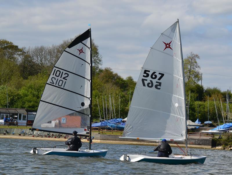 Local sailors Adrian Neal (1012) and Mike Riley (567) finished 4th and 6th in the Supernovas at Sutton Bingham photo copyright Chris Jones taken at Sutton Bingham Sailing Club and featuring the Supernova class