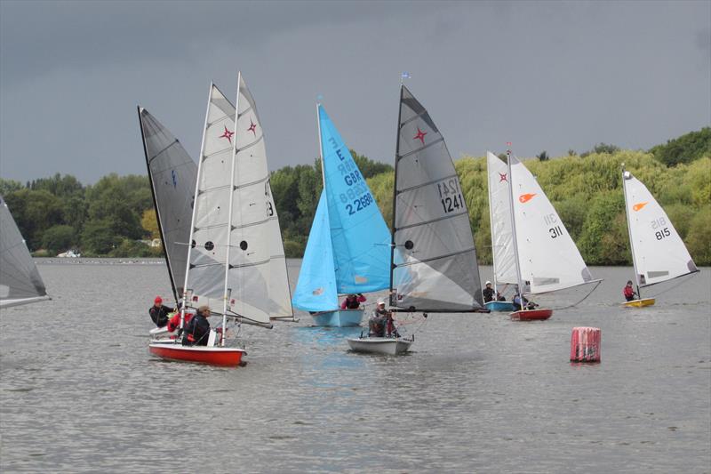 Downwind during the Border Counties at Winsford Flash photo copyright Brian Herring taken at Winsford Flash Sailing Club and featuring the Supernova class
