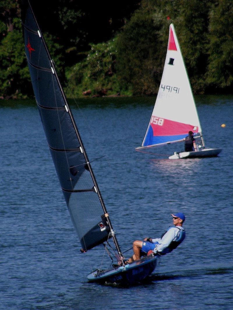 2nd place and series leader Pete Coop - 2023 Border Counties Midweek Sailing Series at Nantwich & Border Counties SC photo copyright John Nield taken at Nantwich & Border Counties Sailing Club and featuring the Supernova class