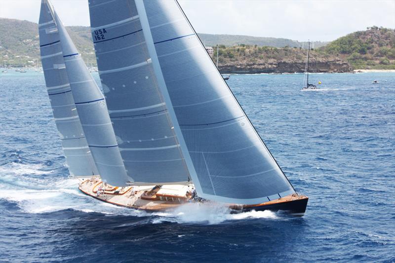 140ft German Frers Rebecca, Superyacht Challenge Antigua winner 2012 photo copyright Tim Wright taken at  and featuring the Superyacht class
