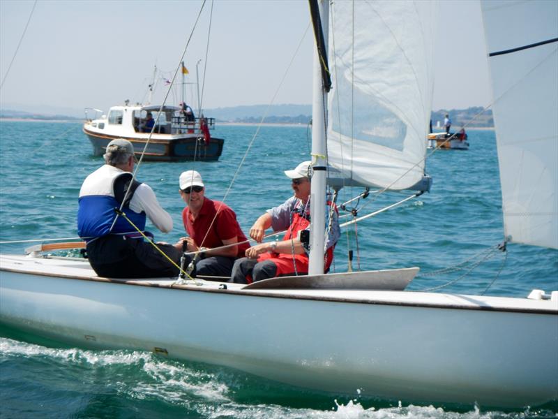 Charles Hyatt, Mark Struckett & Mike Wigmore on 'Gwaihir' win the Swallow nationals at Bembridge photo copyright Mike Samuelson taken at Bembridge Sailing Club and featuring the Swallow class