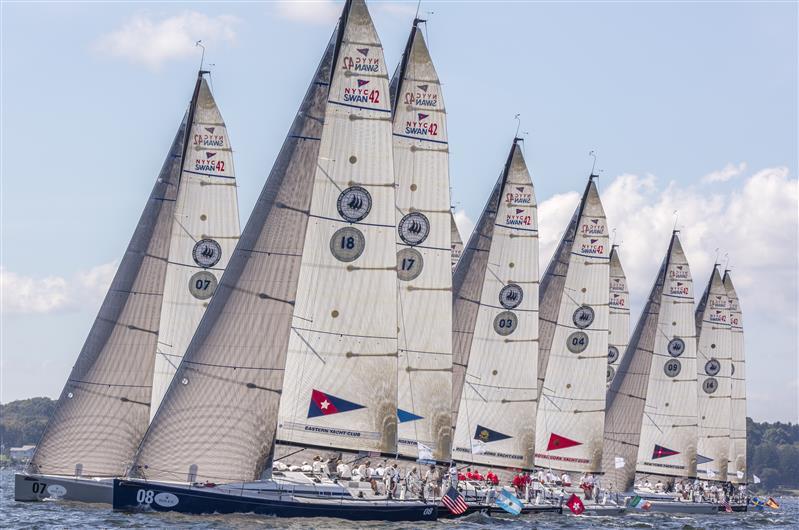 The start of race 11 on day 5 of the Rolex New York Yacht Club Invitational Cup photo copyright Rolex / Daniel Forster taken at New York Yacht Club and featuring the Swan 42 class