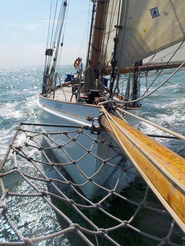 The Cirdan Trust operated yacht Duet during the Falmouth to Royal Greenwich Tall Ships Regatta photo copyright David Bridle taken at  and featuring the Tall Ships class
