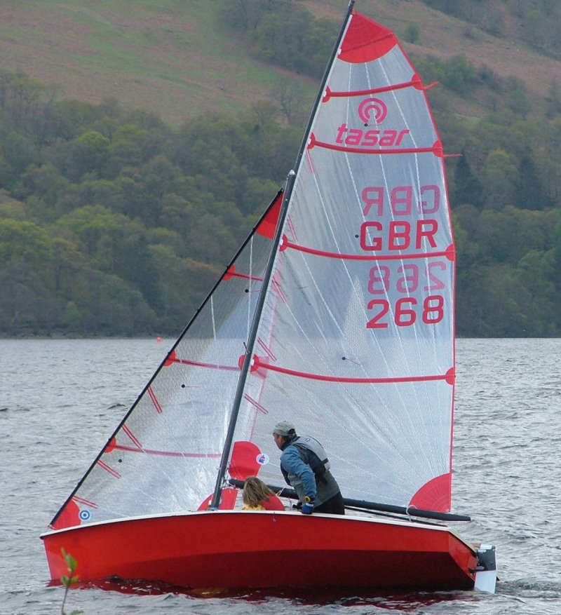 Geoff Henstridge & Jane Henderson at the Loch Earn Scottish Tasar Travellers event photo copyright Steve Foster taken at Loch Earn Sailing Club and featuring the Tasar class