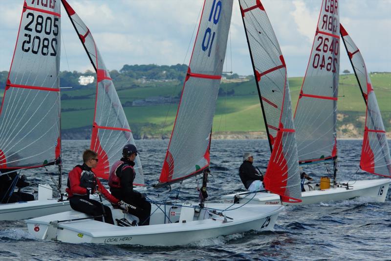 Racing during the Tasar Nationals at Porthpean photo copyright Chris Bilkey taken at Porthpean Sailing Club and featuring the Tasar class
