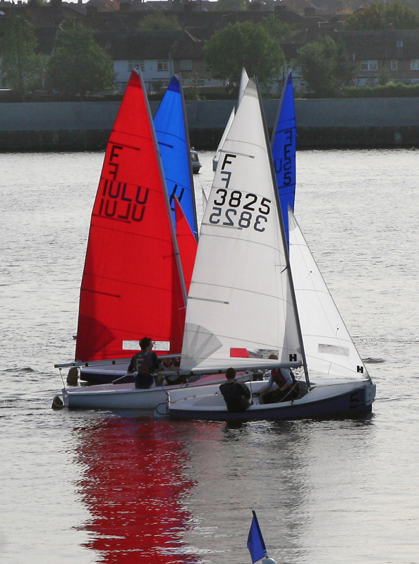 Eight teams for the annual Foot Trophy Team Racing at Welsh Harp photo copyright Goss / Cowdel taken at Wembley Sailing Club and featuring the Team Racing class