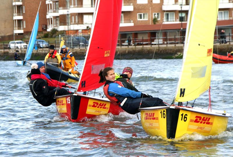 RYA & BUSA Ladies' Team Racing Nationals 2014 photo copyright Philip Shepherd taken at West Kirby Sailing Club and featuring the Team Racing class