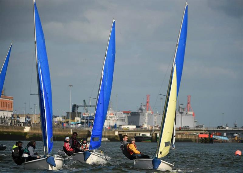 The annual Colours sailing match on the Liffey in Dublin photo copyright Pat Murphy / SPORTSFILE taken at University College Dublin Sailing Club and featuring the Team Racing class