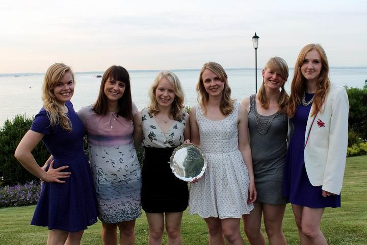 Cambridge Ladies Team at the Varsity Team Racing in Cowes photo copyright Anthony Butler taken at Royal Yacht Squadron and featuring the Team Racing class