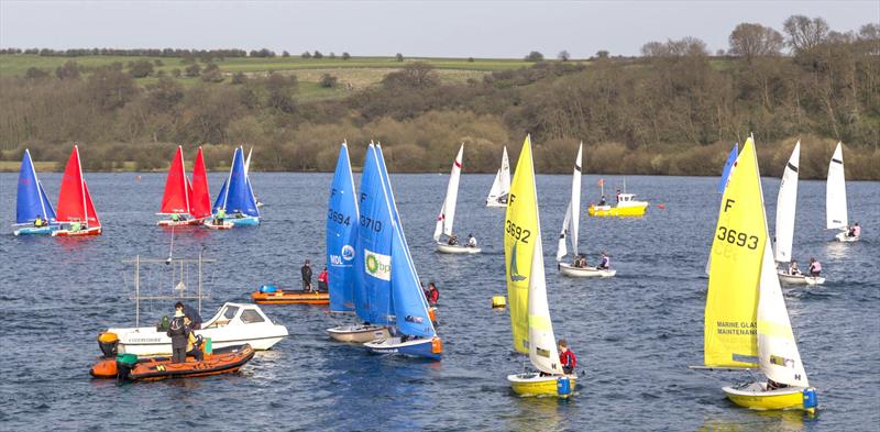 Three early races at the BUCS-BUSA Team Racing Championships 2015 photo copyright David Eberlin taken at Notts County Sailing Club and featuring the Team Racing class