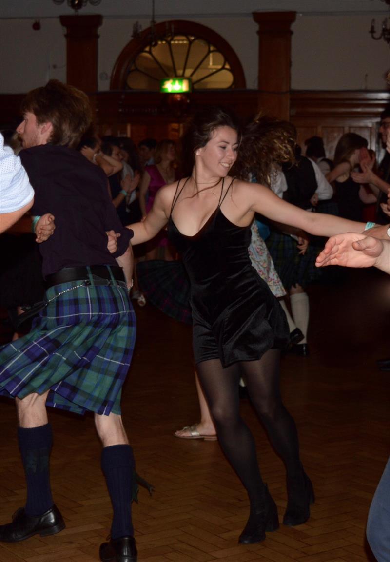 Some of the less rowdy ceilidh dancing during the Glasgow Grouse 2017 photo copyright Lindsay McCosh taken at Clyde Cruising Club and featuring the Team Racing class