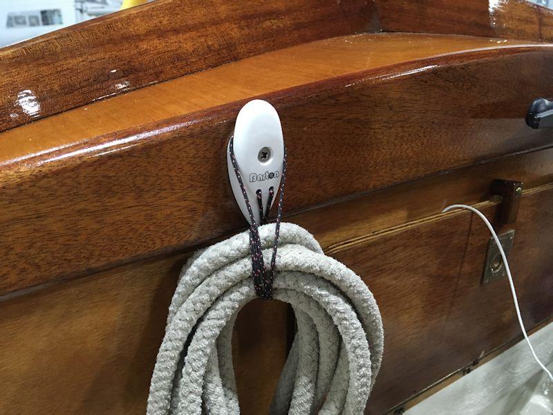 Barton's handy device for securing halyard falls - seen at the RYA Dinghy & Watersports Show photo copyright Magnus Smith / www.yachtsandyachting.com taken at RYA Dinghy Show and featuring the Tideway class