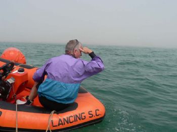 A dense sea mist rolls during the Topper open at Lancing