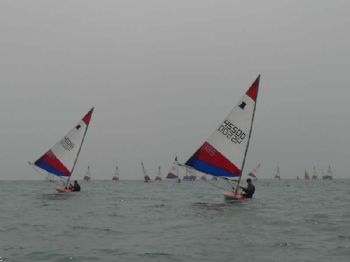 A dense sea mist rolls during the Topper open at Lancing