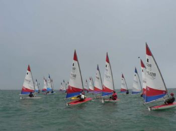A dense sea mist rolls during the Topper open at Lancing