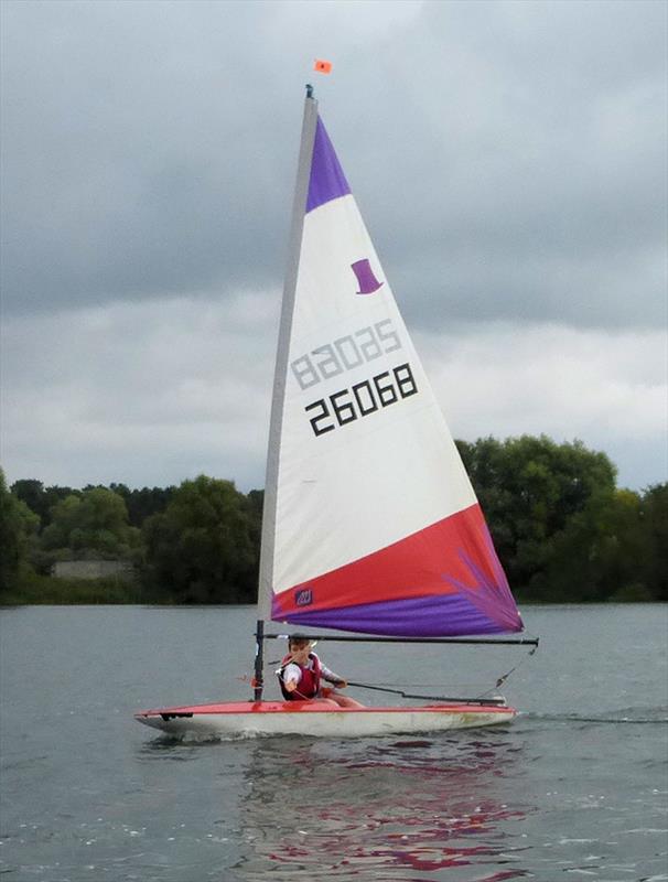 James Denny winner of the Bart's Bash event at SESCA photo copyright Mike Steele taken at St Edmundsbury Sailing & Canoeing Association and featuring the Topper class
