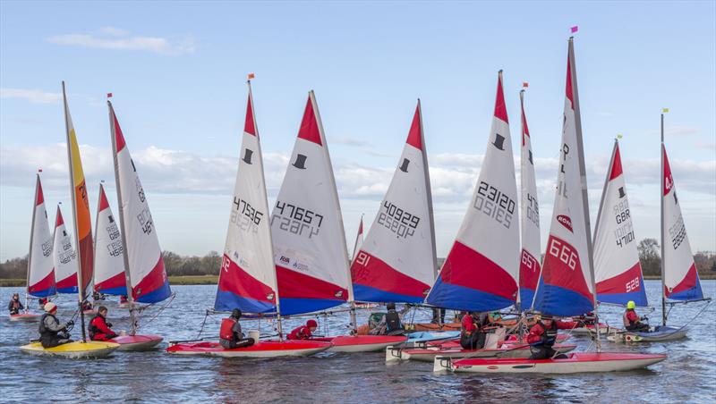 Midlands Topper Winter Training at Notts County photo copyright David Eberlin taken at Notts County Sailing Club and featuring the Topper class