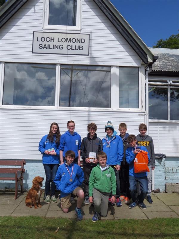 Scottish Topper Travellers at Loch Lomond photo copyright Dougie Bell taken at Loch Lomond Sailing Club and featuring the Topper class