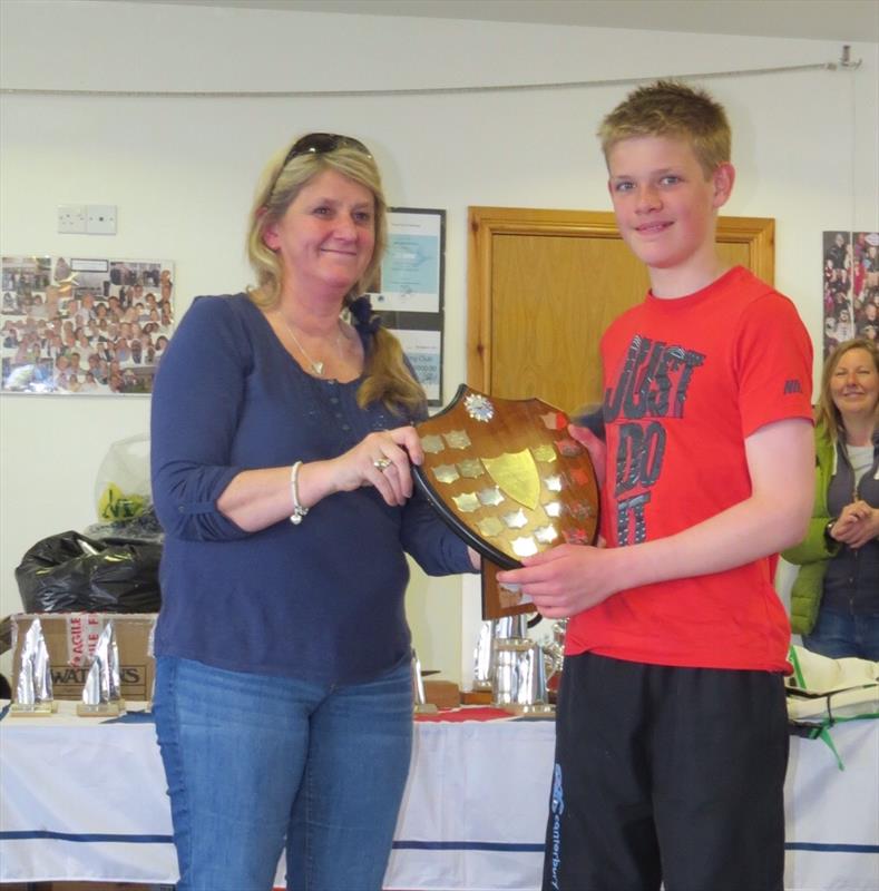 Olly Carr wins the 2015 Novice Shield in the Sailingfast Scottish Topper Traveller Series 2015 photo copyright D Bell taken at Helensburgh Sailing Club and featuring the Topper class