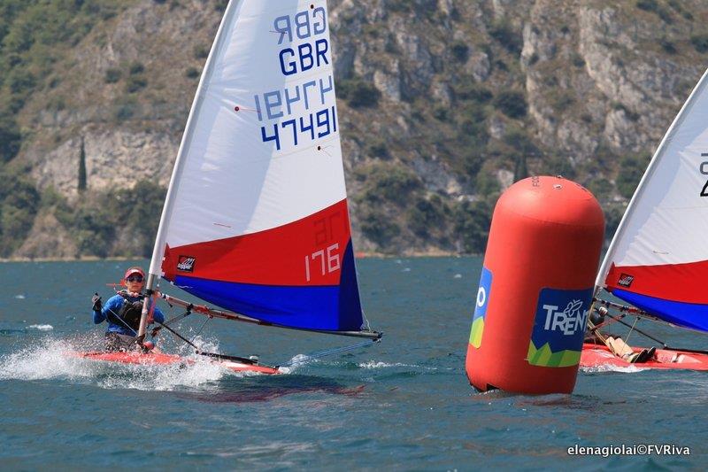 Niamh Harper finishes 3rd in the Topper Worlds photo copyright Elena Giolai taken at Fraglia Vela Riva and featuring the Topper class