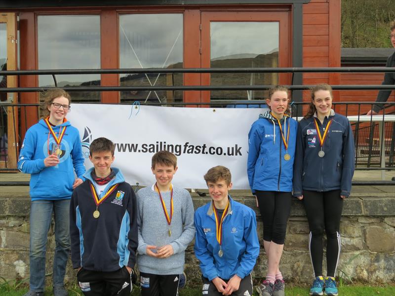 Topper prizewinners in the RYA Scotland Spring Championships photo copyright Dougie Bell taken at Loch Venachar Sailing Club and featuring the Topper class