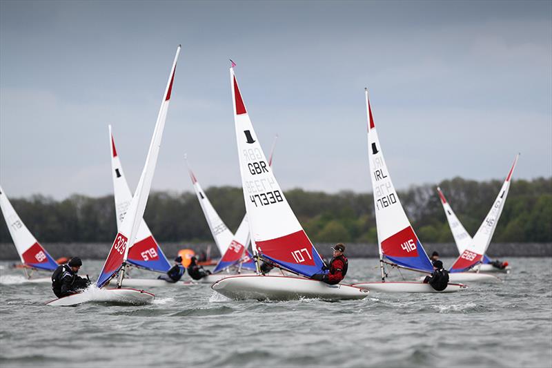 Topper fleet at the RYA Eric Twiname Championships photo copyright Paul Wyeth / RYA taken at Rutland Sailing Club and featuring the Topper class