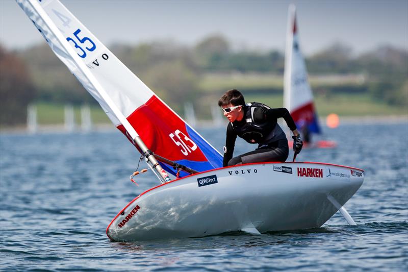 Harris Cartwright on day 2 of the RYA Eric Twiname Championships photo copyright Paul Wyeth / RYA taken at Rutland Sailing Club and featuring the Topper class