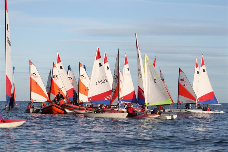 Tera and Topper winter training with the South West Youth Sailing Academy at Paignton photo copyright Nicholas James taken at Paignton Sailing Club and featuring the Topper class