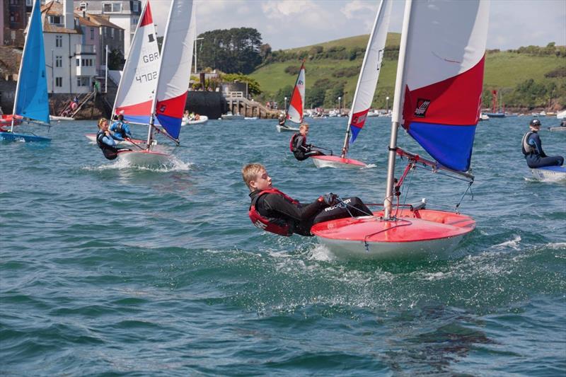 Zac and Luca during the Salcombe Junior Regatta photo copyright Clare Booth taken at Salcombe Yacht Club and featuring the Topper class