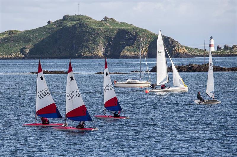 Sailing towards Inchcolm Island during the Bart's Bash race at Dalgety Bay Sailing Club photo copyright Ruby Rennie taken at Dalgety Bay Sailing Club and featuring the Topper class