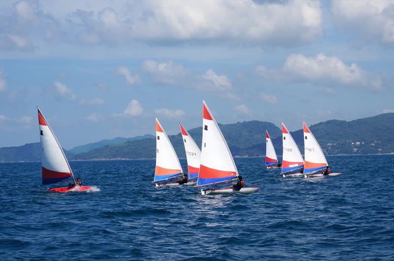 Toppers on day 4 of the Phuket King's Cup Regatta photo copyright Guy Nowell / Phuket King's Cup taken at Royal Varuna Yacht Club and featuring the Topper class
