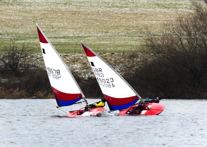 Leigh & Lowton Tipsy Icicle Series Week 3 photo copyright Gerard Van den Hoek taken at Leigh & Lowton Sailing Club and featuring the Topper class
