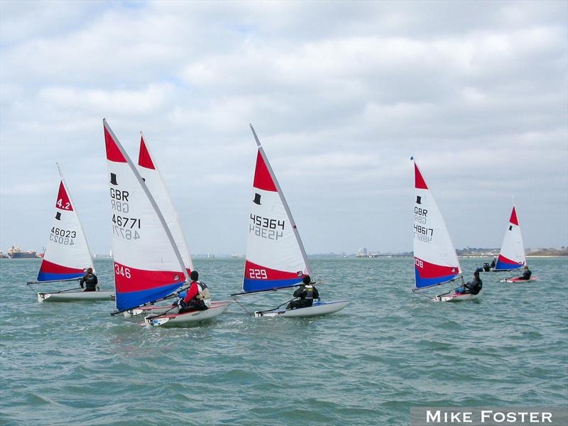 2021 Hamble Warming Pan photo copyright Mike Foste taken at Hamble River Sailing Club and featuring the Topper class