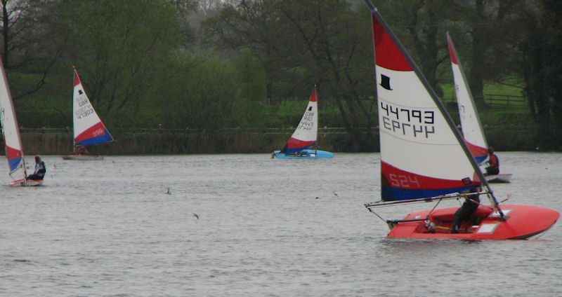 A gusty day for the Redesmere Topper Open photo copyright Robert Eastcott taken at Redesmere Sailing Club and featuring the Topper class