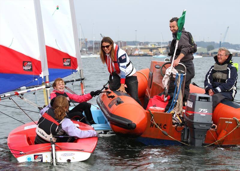 Bryony Shaw visits the 2013 RYA Zone and Home Country Championships at Poole photo copyright Mike Millard taken at Poole Yacht Club and featuring the Topper class