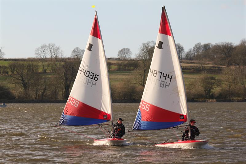 Approaching Mark 6 during the ITCA Midlands Topper Traveller Series 2021-2022 at Banbury photo copyright Gavin Fleming taken at Banbury Sailing Club and featuring the Topper class