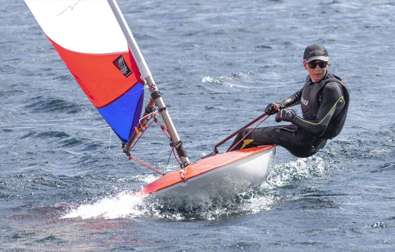 Joe Rowe wins the Topper Midland Championships at Notts County photo copyright David Eberlin taken at Notts County Sailing Club and featuring the Topper class