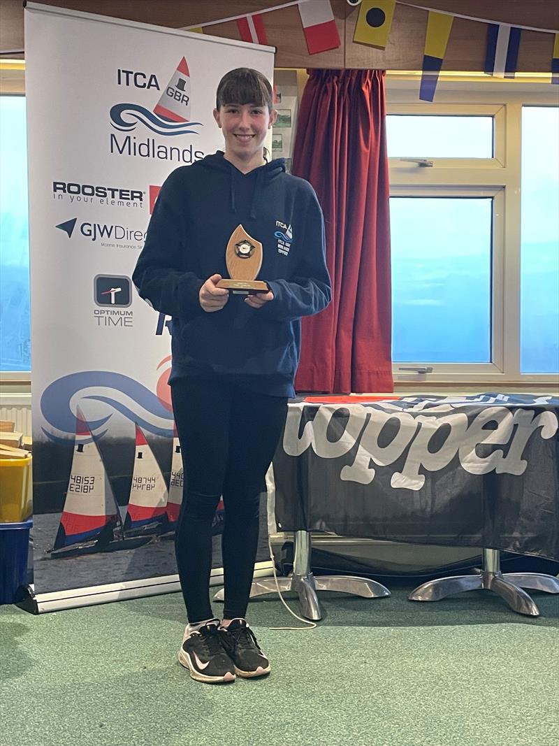 Jessica Powell wins Midlands 2022-2023 Topper Traveller Series Round 4 at Hollowell photo copyright Steven Angell taken at Hollowell Sailing Club and featuring the Topper class