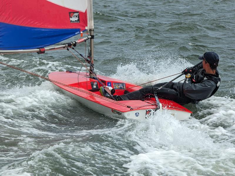 Amazing downwind boat speed during the ITCA (GBR) Invitation Coaching at Poole photo copyright James Harle taken at Poole Yacht Club and featuring the Topper class