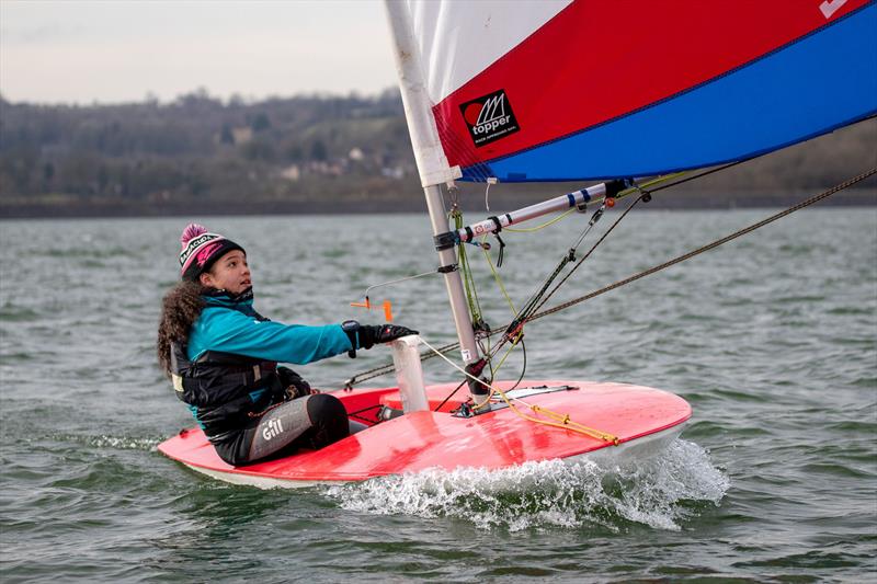 Learning loads and enjoying her sailing photo copyright James Harle taken at Carsington Sailing Club and featuring the Topper class