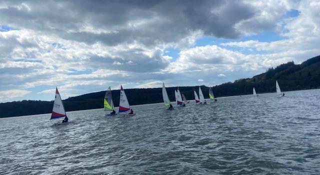 Cadet coaching and racing at Solway photo copyright Emma McRobert taken at Solway Yacht Club and featuring the Topper class