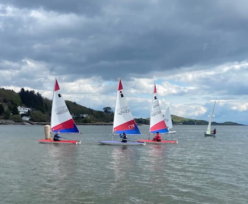 Cadet coaching and racing at Solway photo copyright Emma McRobert taken at Solway Yacht Club and featuring the Topper class
