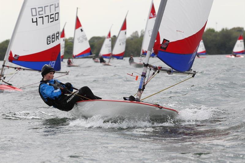 Monique Vennis-Ozanne, first girl in the 4.2 fleet at the Topper Inlands - photo © Peter Newton