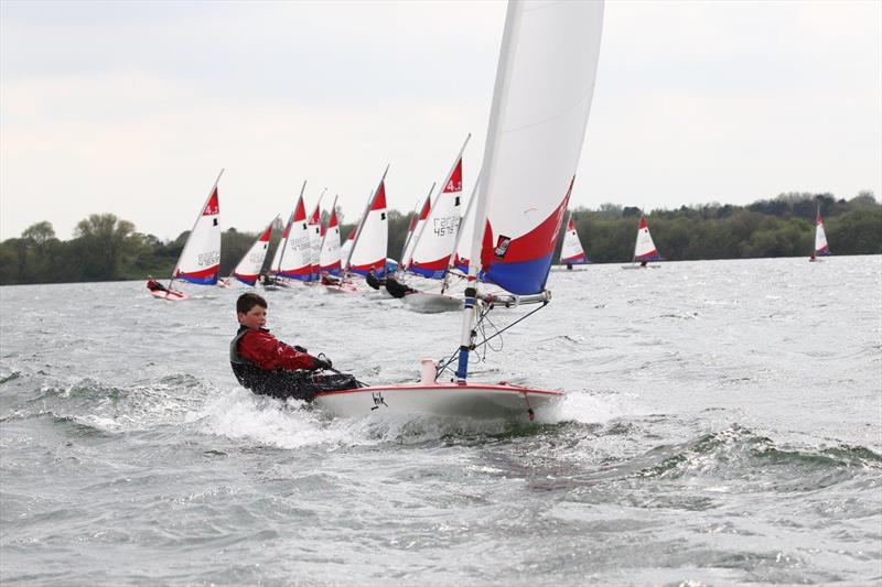 Jack Berry wins the 4.2 fleet in the Topper Inlands at Grafham photo copyright Peter Newton taken at Grafham Water Sailing Club and featuring the Topper 4.2 class