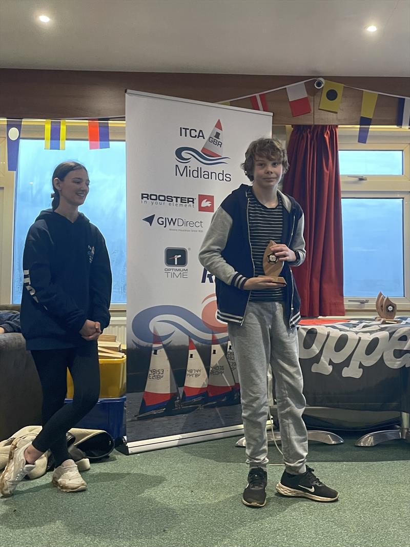 Ben Angell wins the 4.2 fleet in Midlands 2022-2023 Topper Traveller Series Round 4 at Hollowell photo copyright Steven Angell taken at Hollowell Sailing Club and featuring the Topper 4.2 class