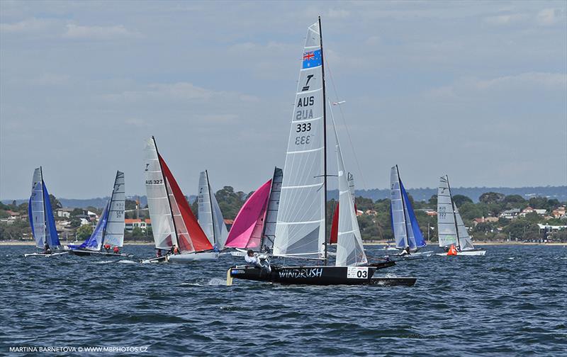 Day one of the Tornado World Championship in Perth photo copyright Martina Barnetova / www.mbphotos.cz taken at Nedlands Yacht Club and featuring the Tornado class